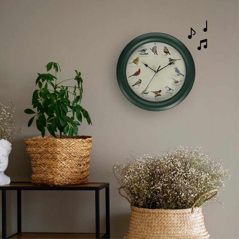 Mark Feldstein & Associates Mark Feldstein, The Original Singing Bird Clock, 10.7 Inch, Green - Image 3
